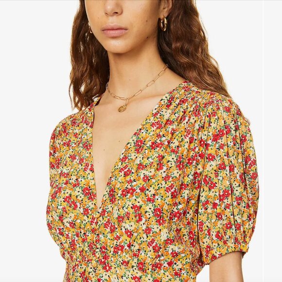 Faithfull the Brand Bellavista Floral Midi Dress szS - Picture 3 of 6